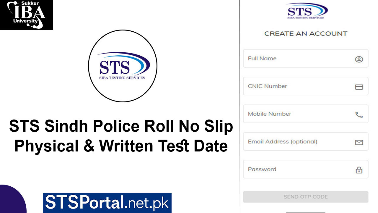 STS Sindh Police Roll No Slip